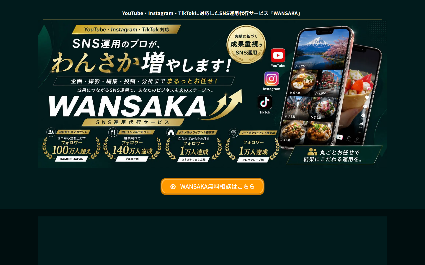 WANSAKA公式ページ