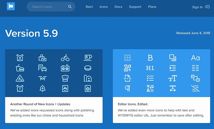 FontAwesome5.9最新バージョン