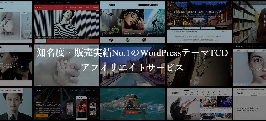 国内最大級のWordPressテーマTCDアフィリエイトサービス